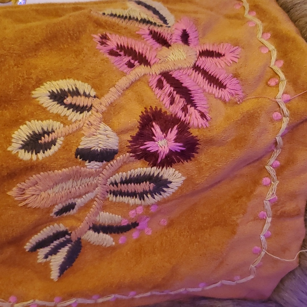 Y2K Embroidered Faux Fur Coat - Picture 2 of 13